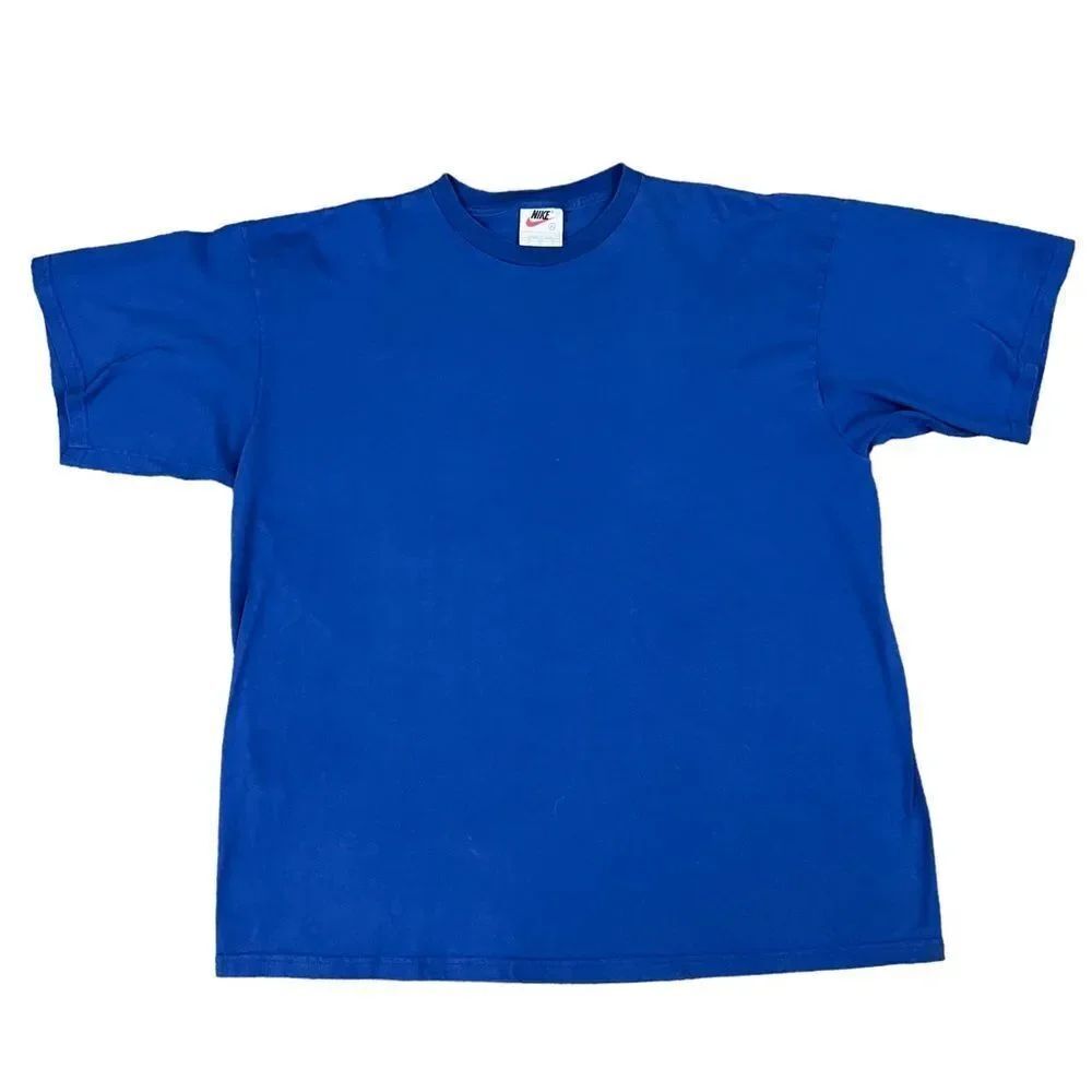 Blue Vintage Nike Crew Neck Tee Shirt, XL